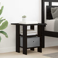 Comodino Rovere Nero 41 x 40 x 45 cm Legno multistrato