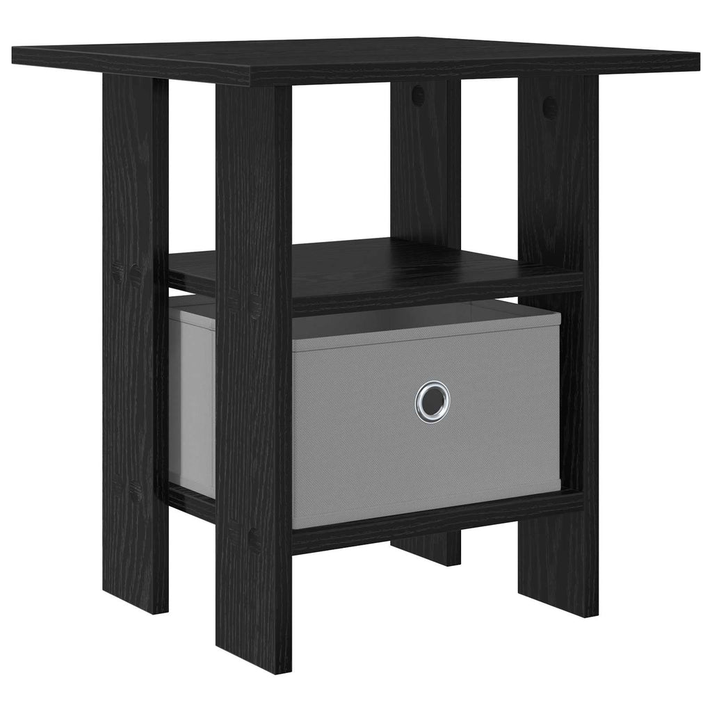 Comodino Rovere Nero 41 x 40 x 45 cm Legno multistrato
