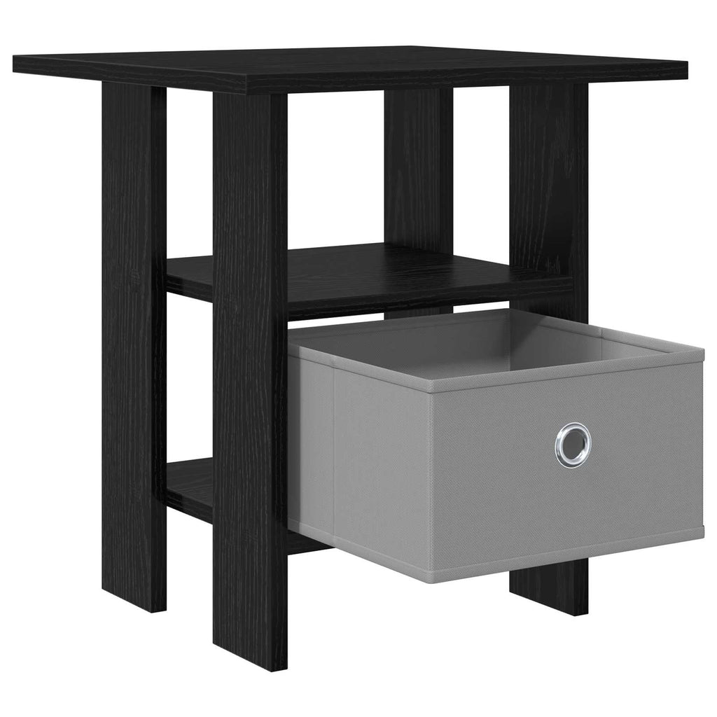 Comodino Rovere Nero 41 x 40 x 45 cm Legno multistrato