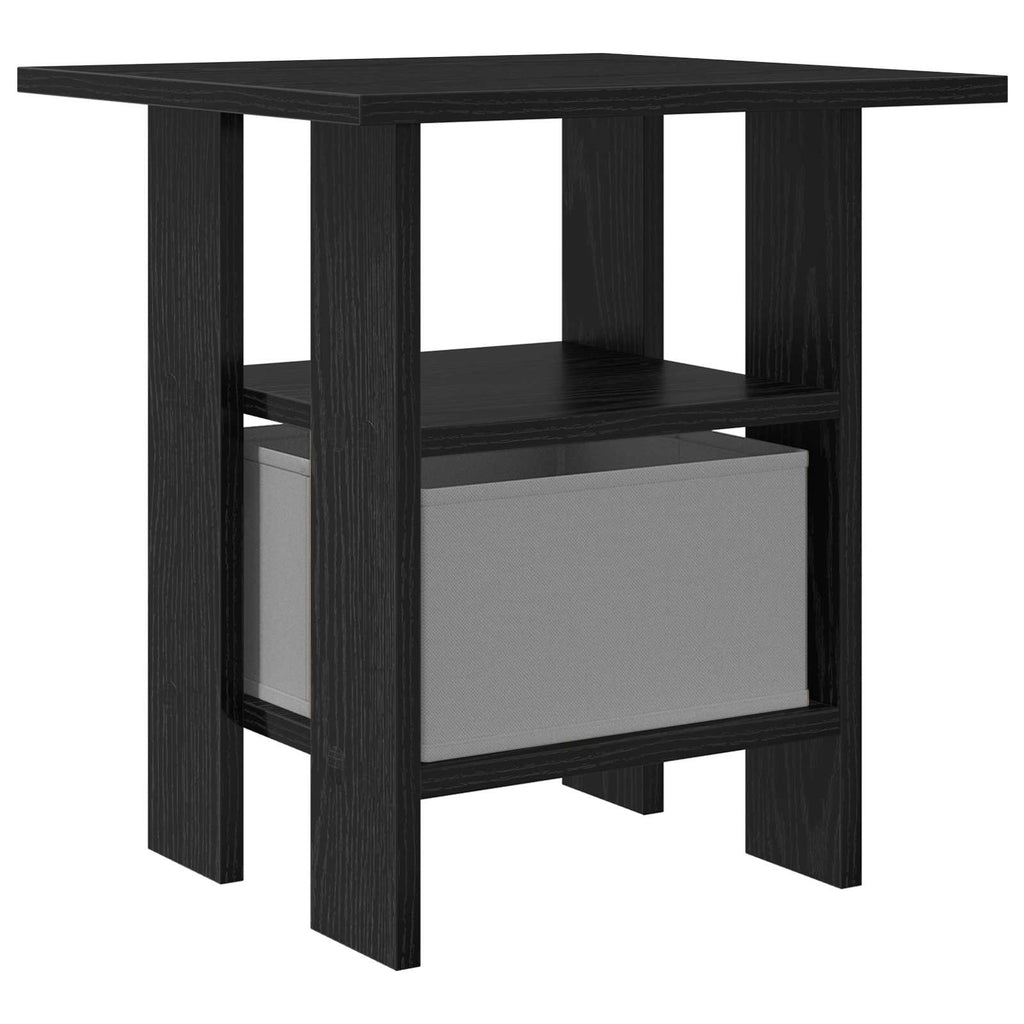 Comodino Rovere Nero 41 x 40 x 45 cm Legno multistrato