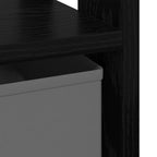 Comodino 2 pcs Rovere Nero 41 x 40 x 45 cm Legno multistrato