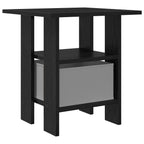 Comodino 2 pcs Rovere Nero 41 x 40 x 45 cm Legno multistrato
