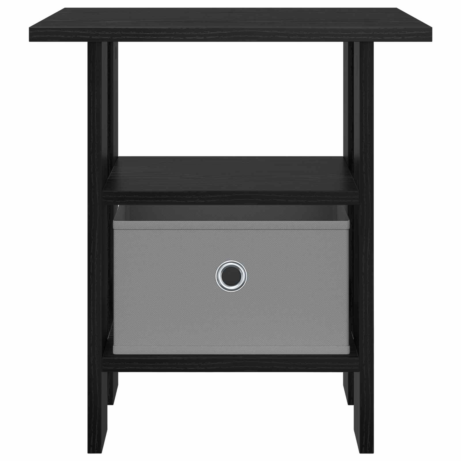 Comodino 2 pcs Rovere Nero 41 x 40 x 45 cm Legno multistrato