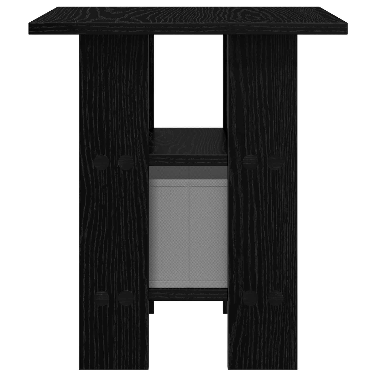 Comodino 2 pcs Rovere Nero 41 x 40 x 45 cm Legno multistrato