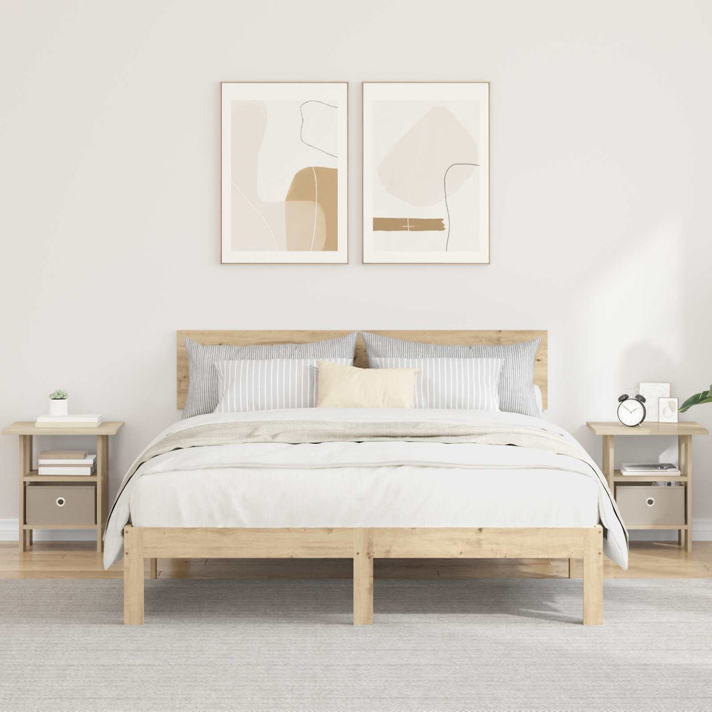 Comodino 2 pcs Rovere Sonoma 41 x 40 x 45 cm Legno multistrato
