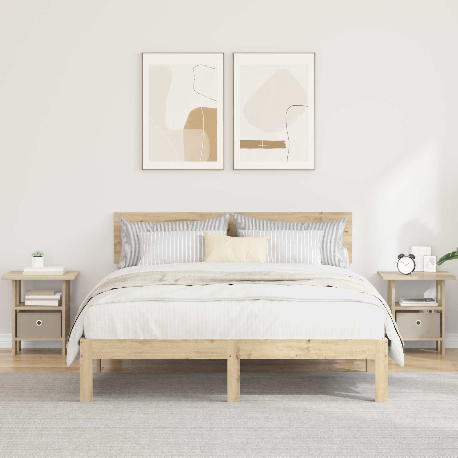 Comodino 2 pcs Rovere Sonoma 41 x 40 x 45 cm Legno multistrato
