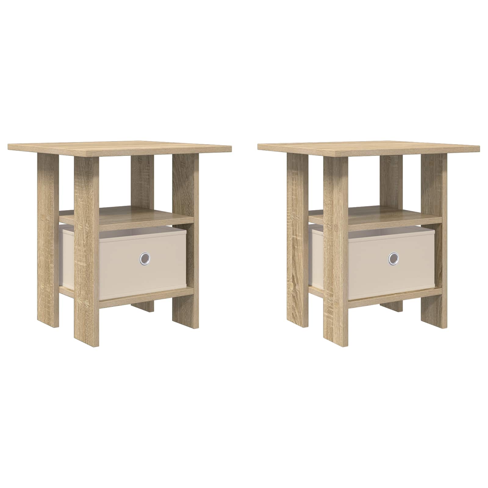 Comodino 2 pcs Rovere Sonoma 41 x 40 x 45 cm Legno multistrato
