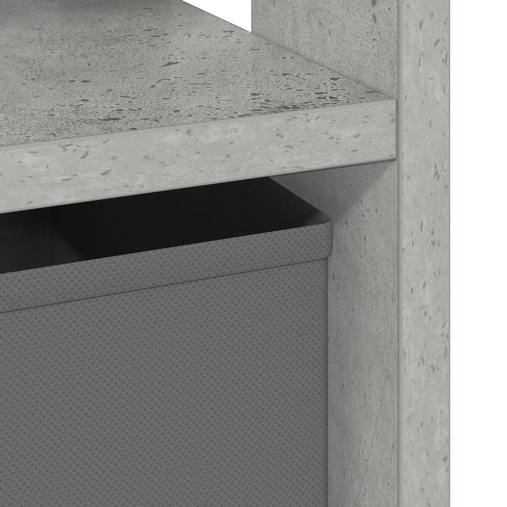 Comodino Grigio cemento 41 x 40 x 45 cm Legno multistrato