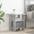 Comodino Grigio cemento 41 x 40 x 45 cm Legno multistrato