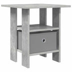 Comodino Grigio cemento 41 x 40 x 45 cm Legno multistrato