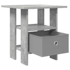 Comodino Grigio cemento 41 x 40 x 45 cm Legno multistrato