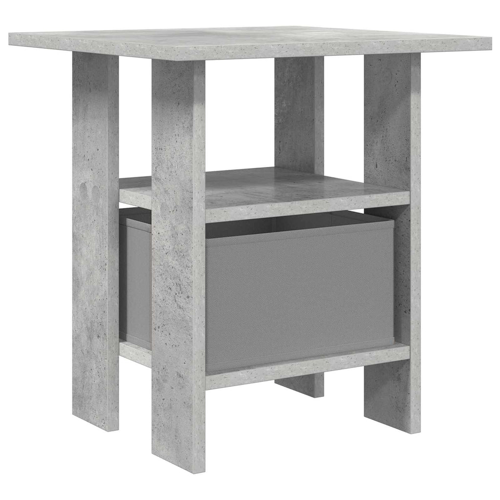Comodino Grigio cemento 41 x 40 x 45 cm Legno multistrato
