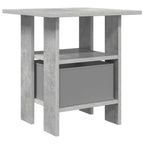 Comodino Grigio cemento 41 x 40 x 45 cm Legno multistrato