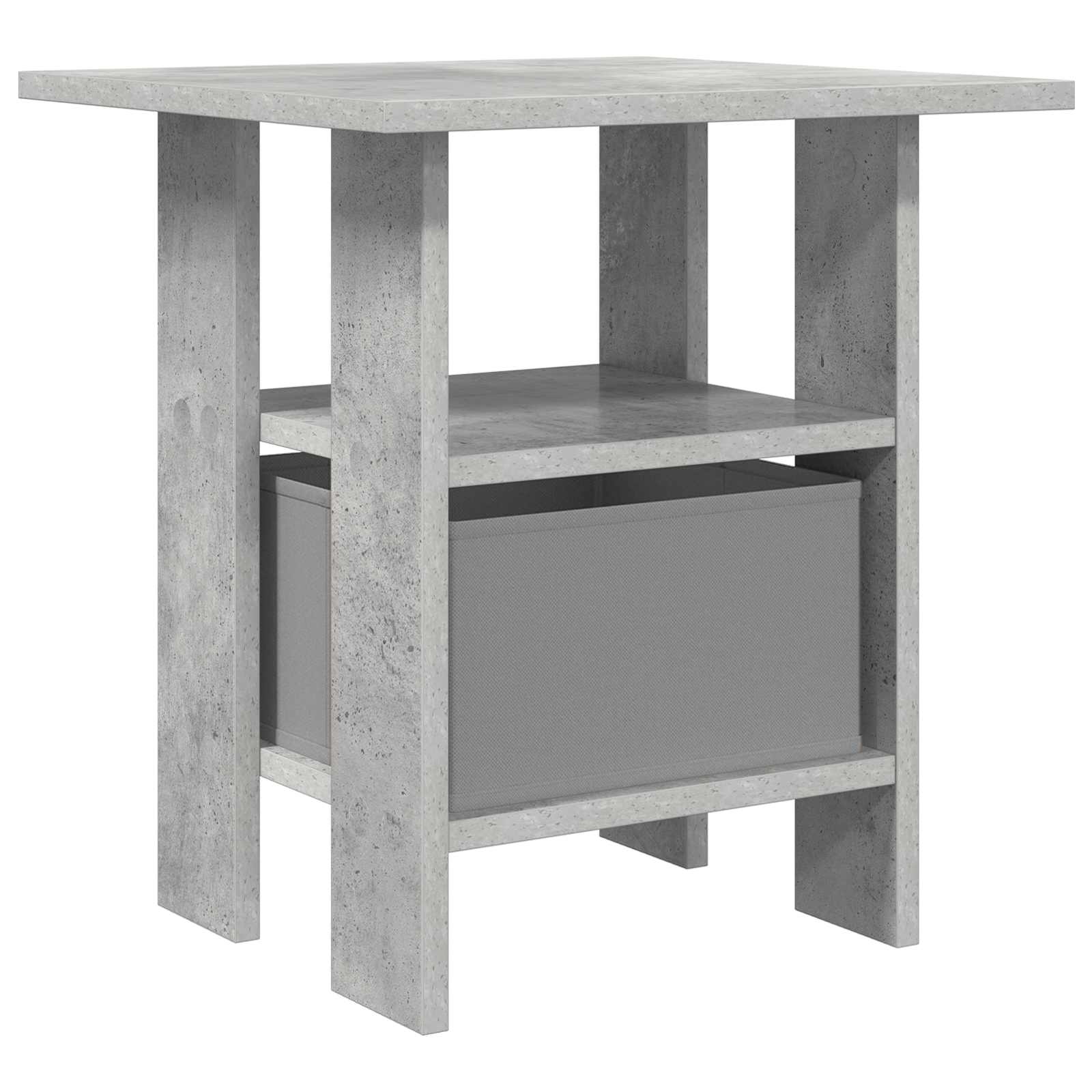Comodino Grigio cemento 41 x 40 x 45 cm Legno multistrato