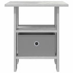 Comodino Grigio cemento 41 x 40 x 45 cm Legno multistrato