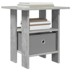 Comodino Grigio cemento 41 x 40 x 45 cm Legno multistrato