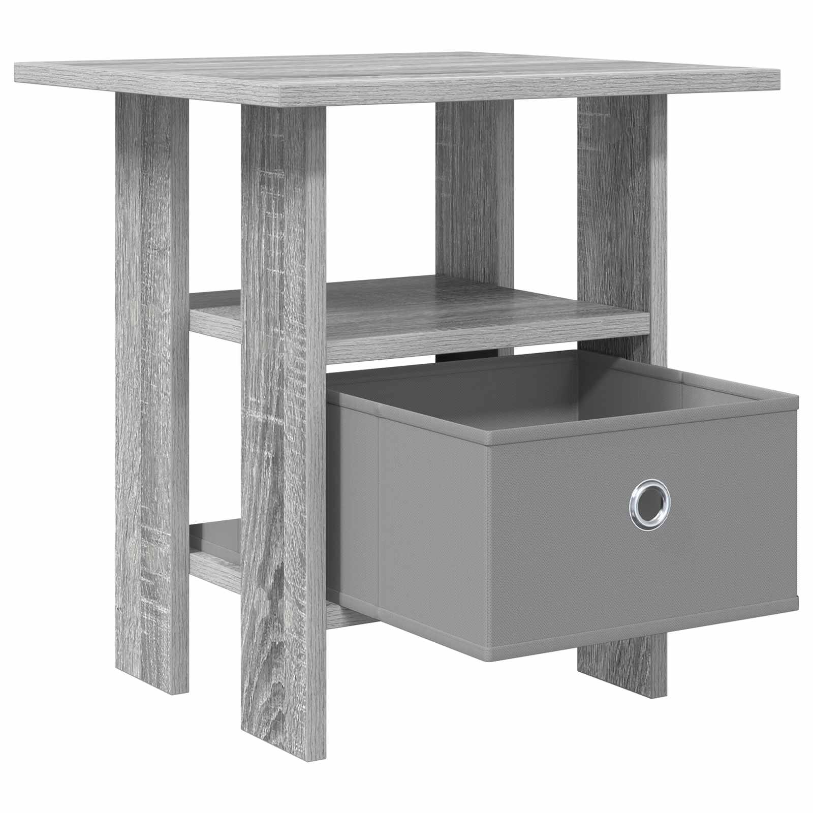Comodino Grigio Sonoma 41 x 40 x 45 cm Legno multistrato