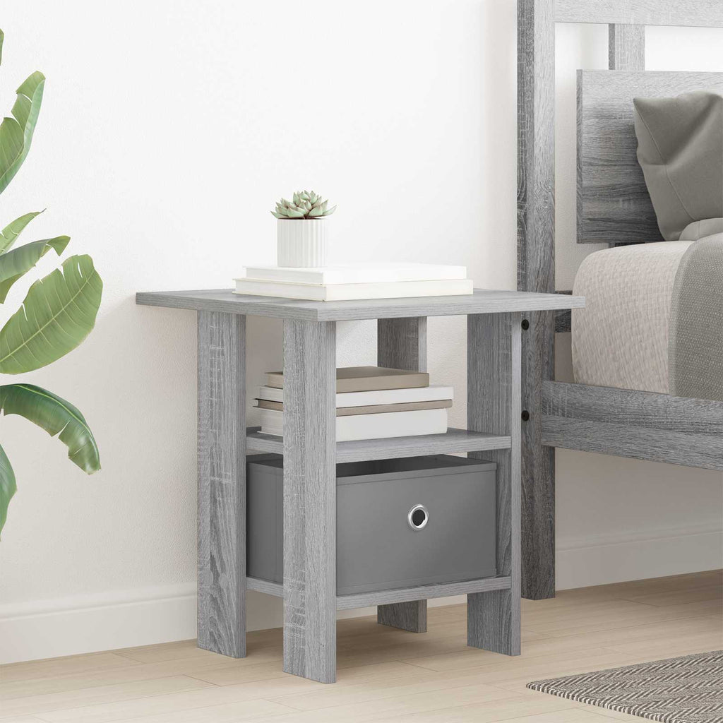Comodino 2 pcs Grigio Sonoma 41 x 40 x 45 cm Legno multistrato