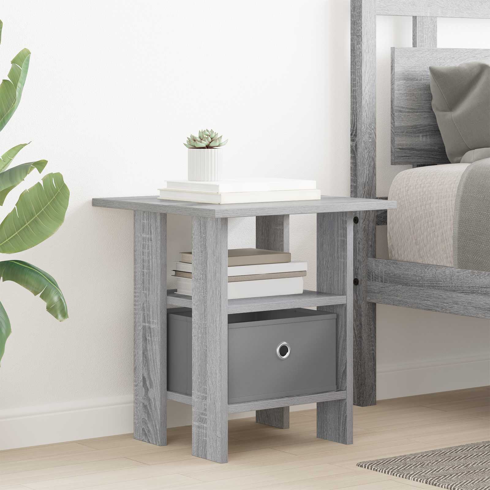 Comodino 2 pcs Grigio Sonoma 41 x 40 x 45 cm Legno multistrato