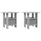 Comodino 2 pcs Grigio Sonoma 41 x 40 x 45 cm Legno multistrato