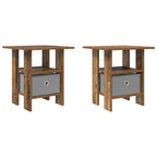 Comodino 2 pcs Legno vecchio 41 x 40 x 45 cm Legno multistrato