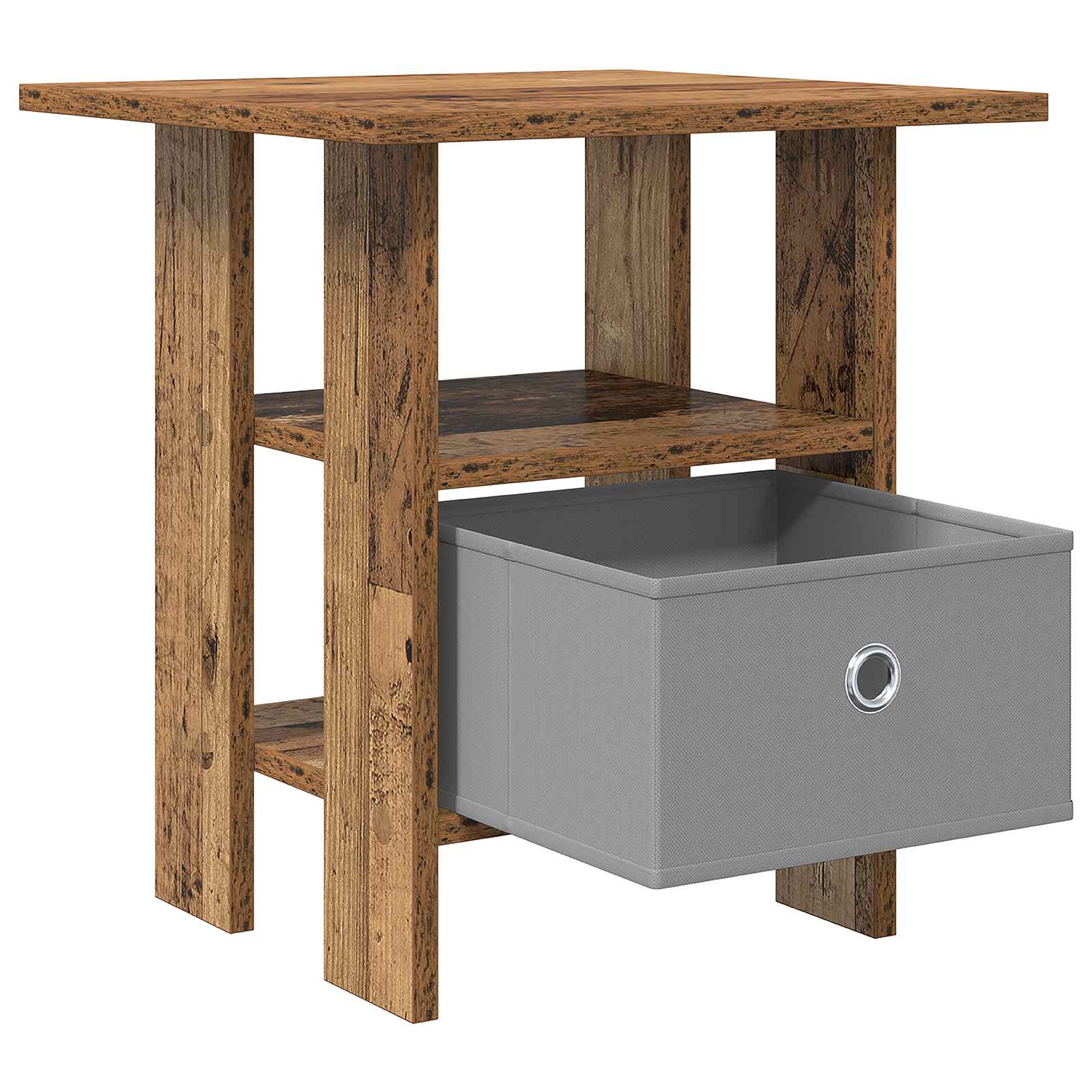 Comodino 2 pcs Legno vecchio 41 x 40 x 45 cm Legno multistrato