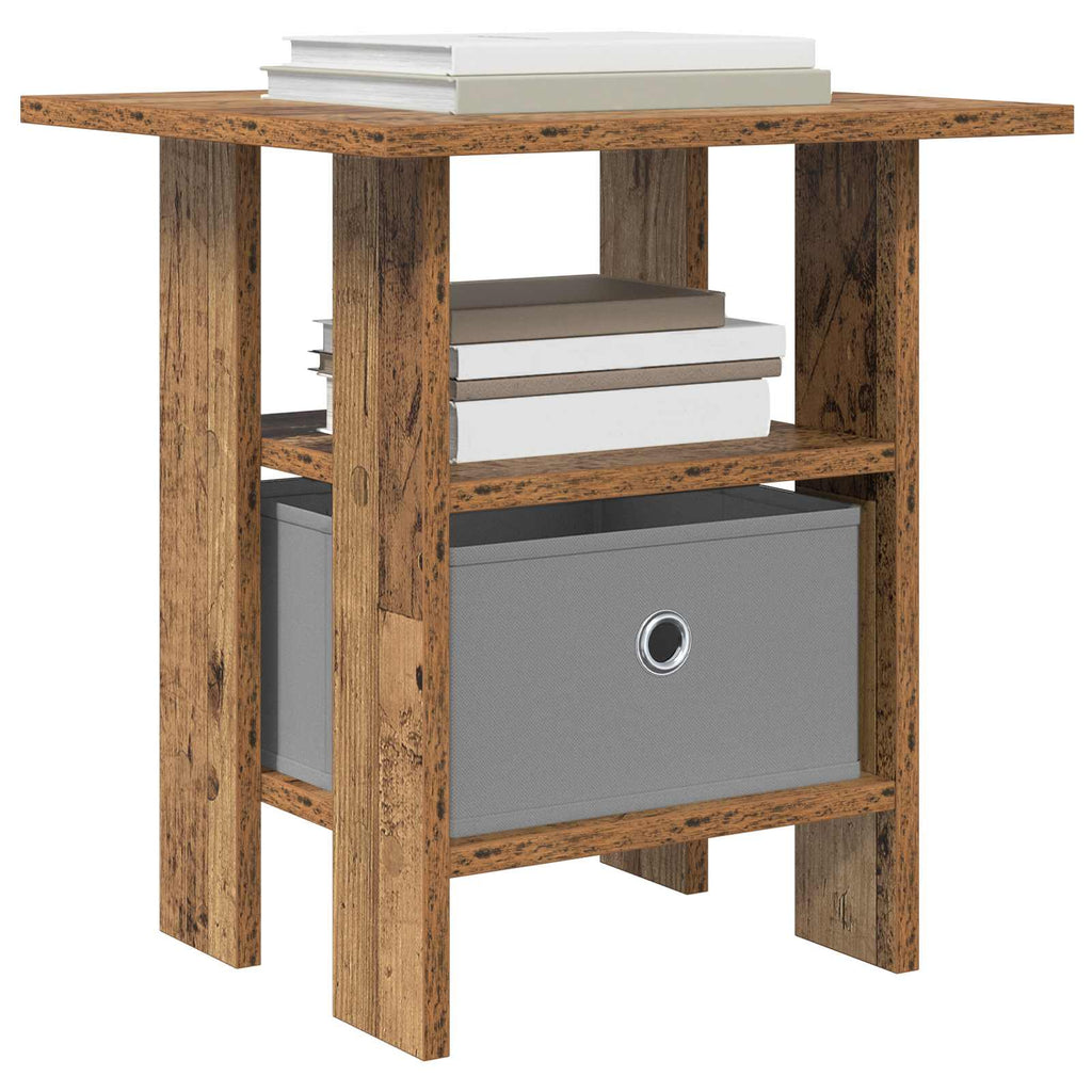Comodino 2 pcs Legno vecchio 41 x 40 x 45 cm Legno multistrato