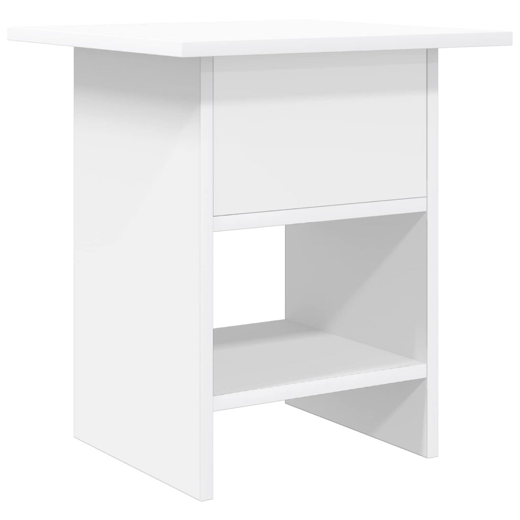 Comodino con cassetto Bianco 41 x 40 x 45 cm Legno multistrato