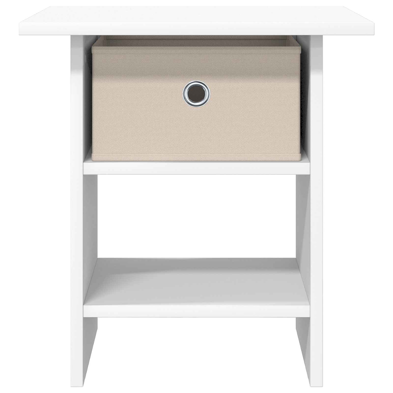 Comodino con cassetto Bianco 41 x 40 x 45 cm Legno multistrato