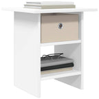 Comodino con cassetto Bianco 41 x 40 x 45 cm Legno multistrato
