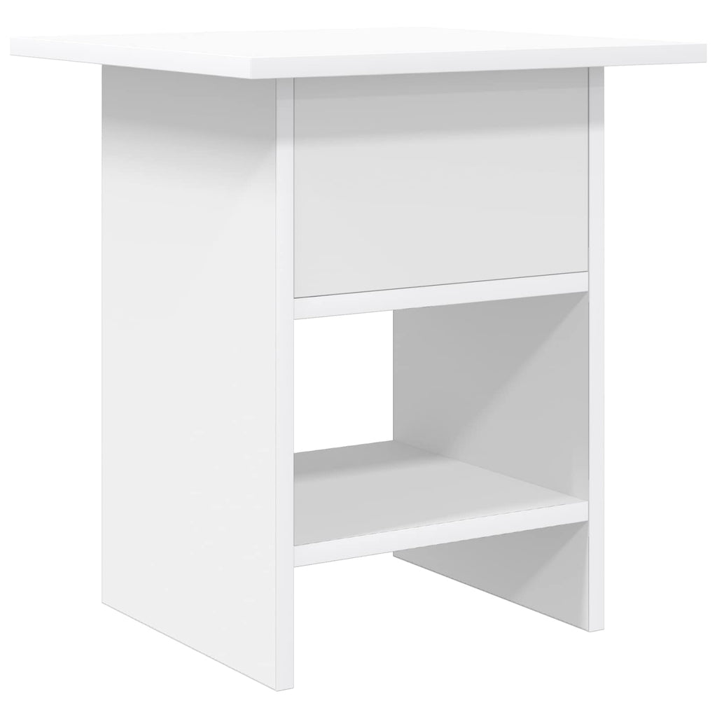 Comodino 2 pcs Bianco 41 x 40 x 45 cm Legno multistrato