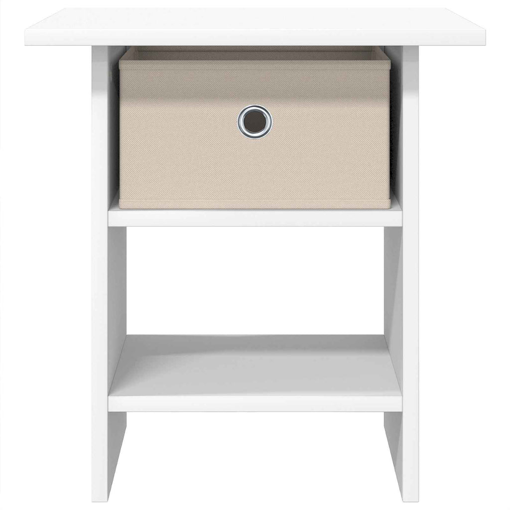 Comodino 2 pcs Bianco 41 x 40 x 45 cm Legno multistrato