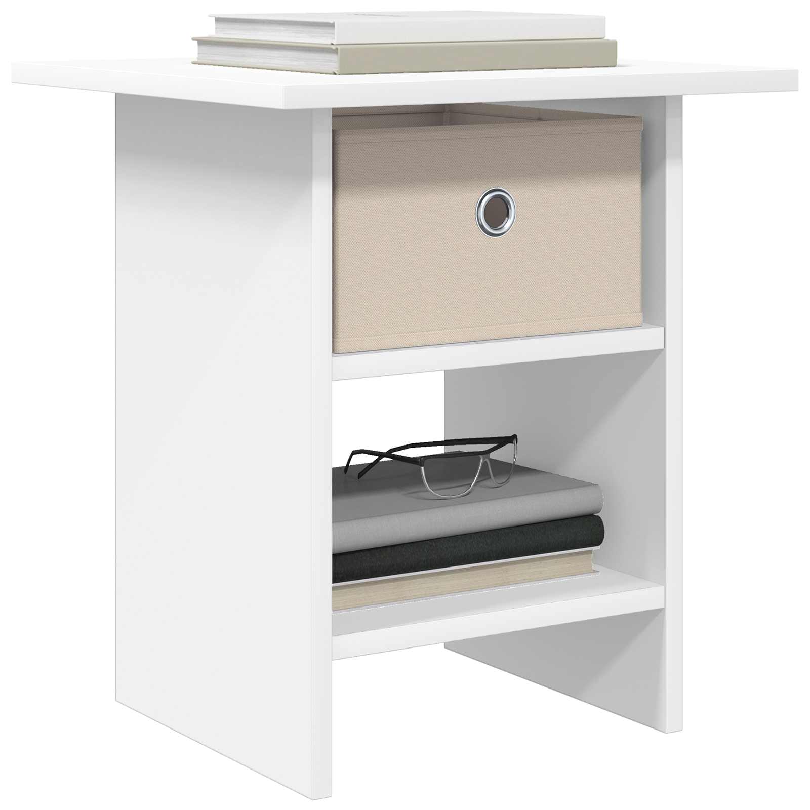 Comodino 2 pcs Bianco 41 x 40 x 45 cm Legno multistrato