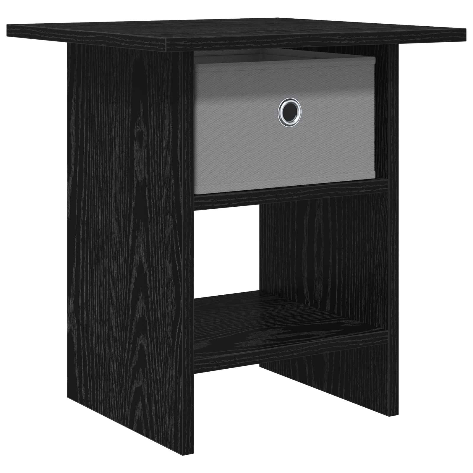 Comodino Rovere Nero 41 x 40 x 45 cm Legno multistrato