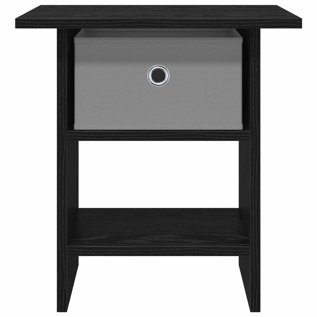 Comodino Rovere Nero 41 x 40 x 45 cm Legno multistrato