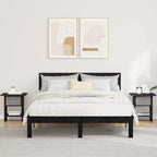 Comodino 2 pcs Rovere Nero 41 x 40 x 45 cm Legno multistrato
