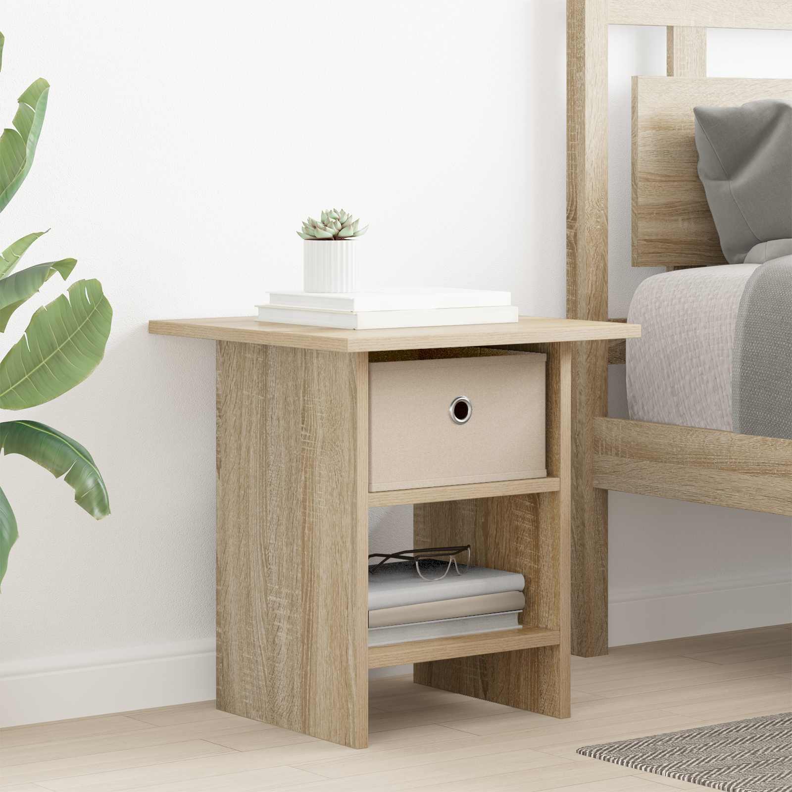 Comodino Rovere Sonoma 41 x 40 x 45 cm Legno multistrato