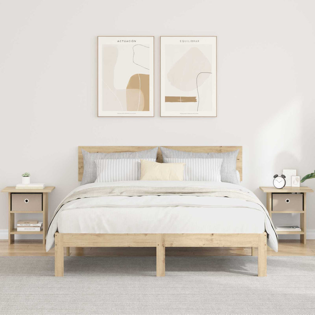 Comodino 2 pcs Rovere Sonoma 41 x 40 x 45 cm Legno multistrato
