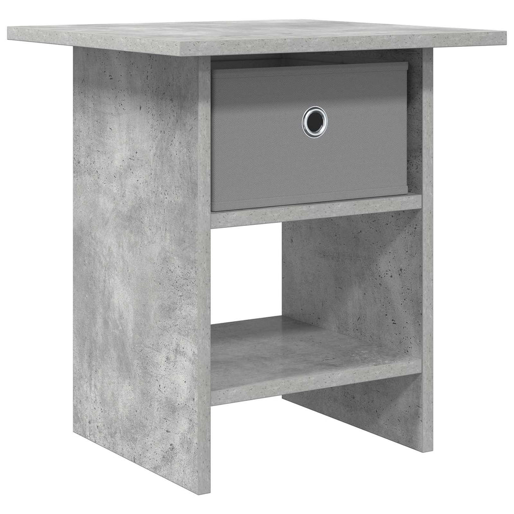 Comodino Grigio cemento 41 x 40 x 45 cm Legno multistrato