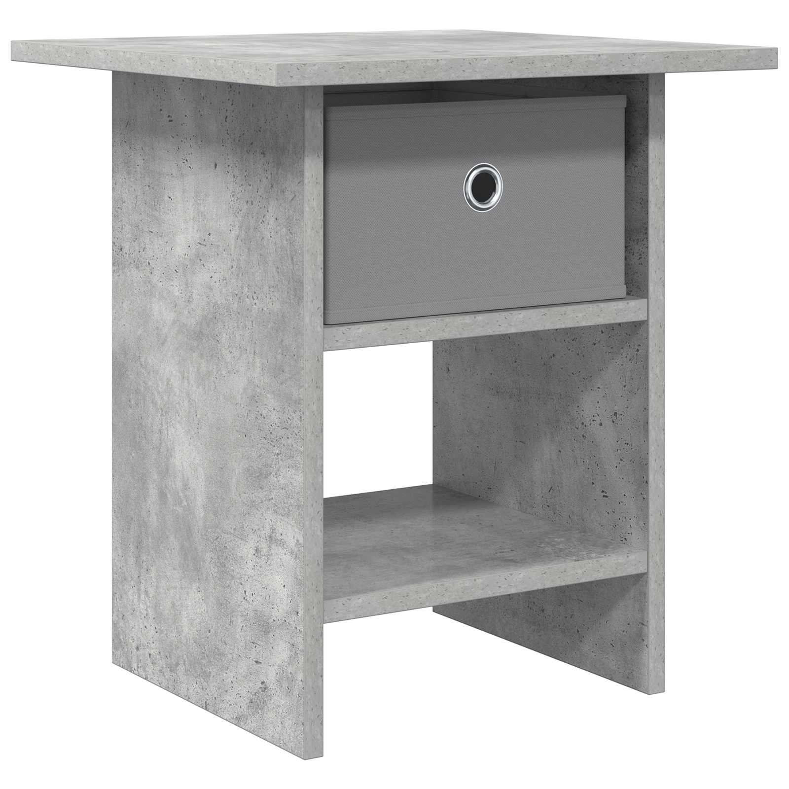 Comodino Grigio cemento 41 x 40 x 45 cm Legno multistrato
