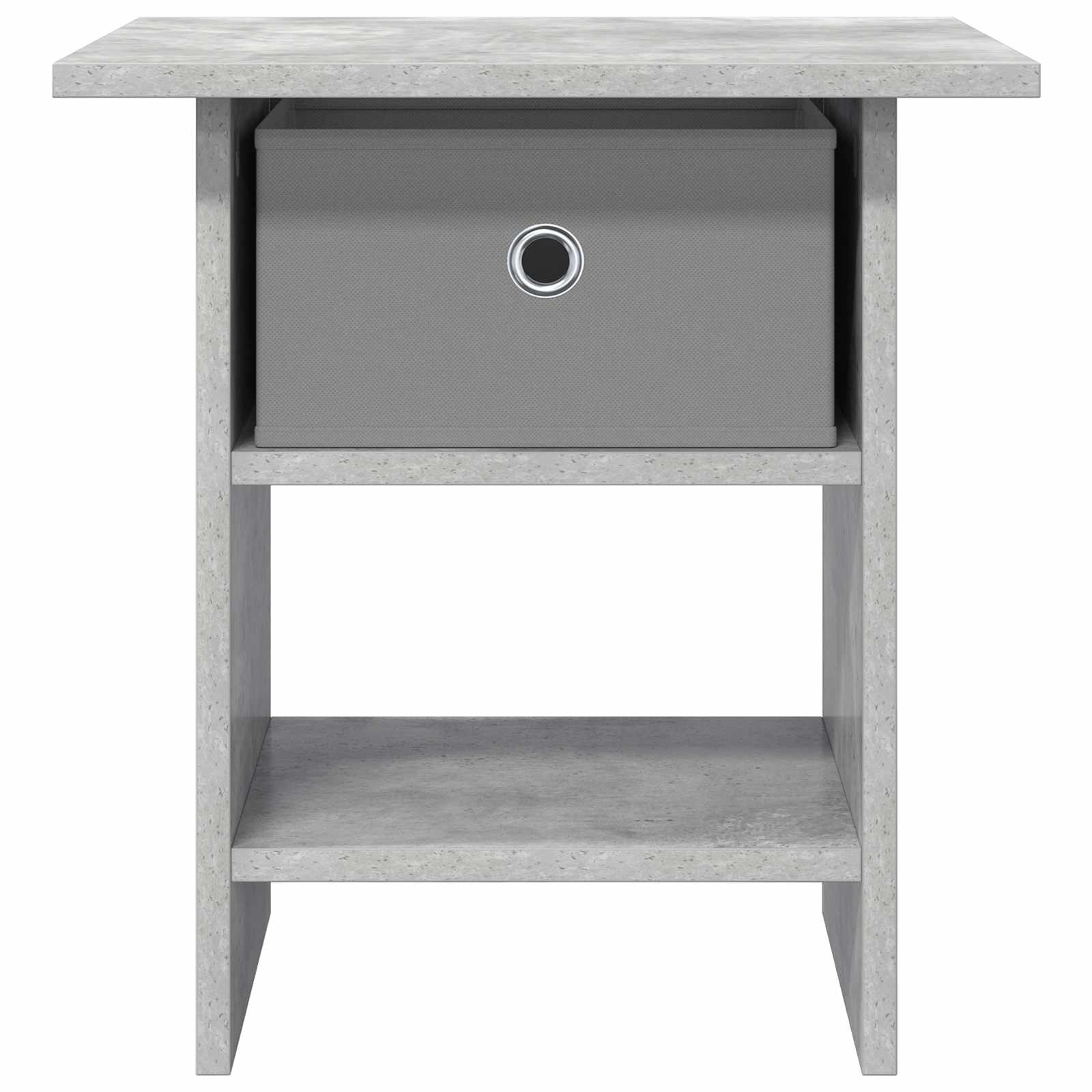 Comodino Grigio cemento 41 x 40 x 45 cm Legno multistrato