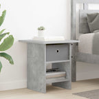 Comodino 2 pcs Grigio cemento 41 x 40 x 45 cm Legno multistrato