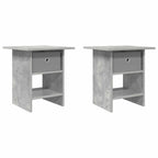 Comodino 2 pcs Grigio cemento 41 x 40 x 45 cm Legno multistrato