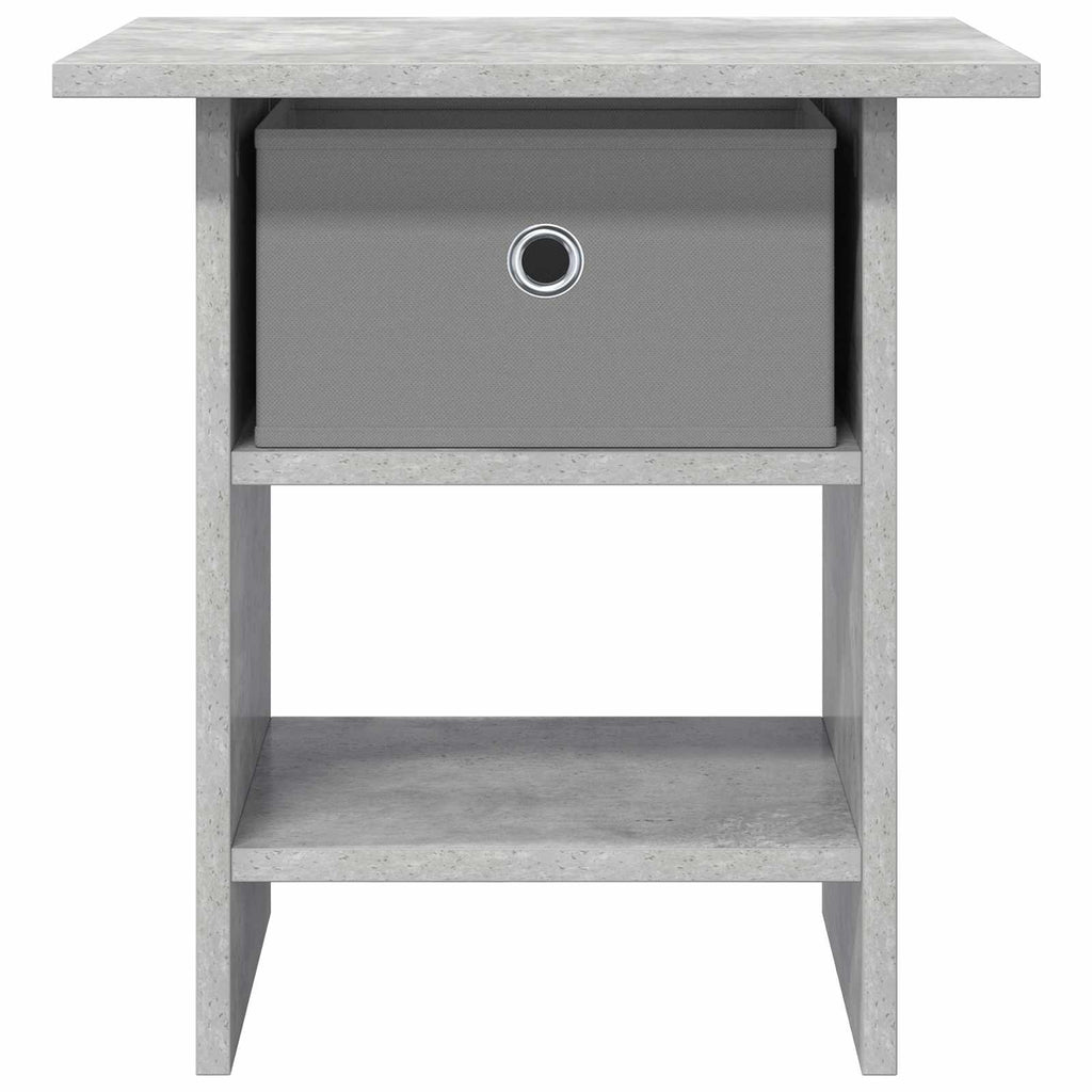 Comodino 2 pcs Grigio cemento 41 x 40 x 45 cm Legno multistrato