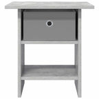 Comodino 2 pcs Grigio cemento 41 x 40 x 45 cm Legno multistrato