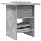 Comodino 2 pcs Grigio cemento 41 x 40 x 45 cm Legno multistrato