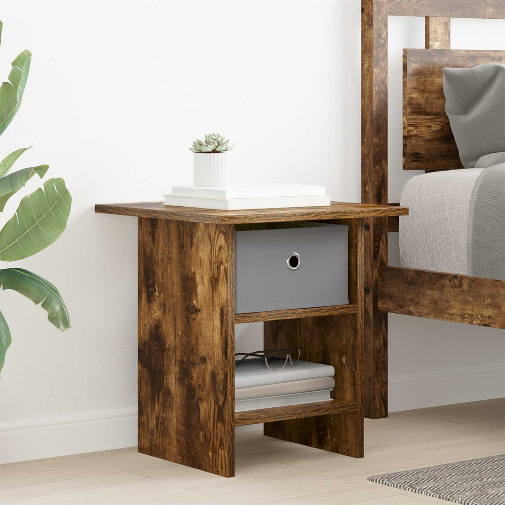 Comodino Rovere fumé 41 x 40 x 45 cm Legno multistrato