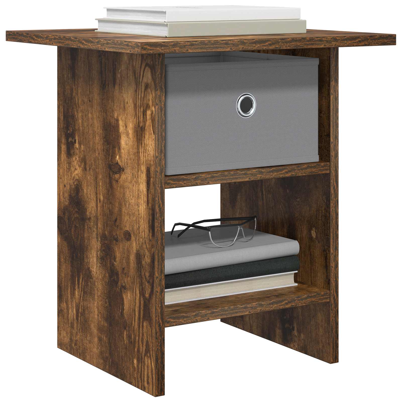 Comodino Rovere fumé 41 x 40 x 45 cm Legno multistrato