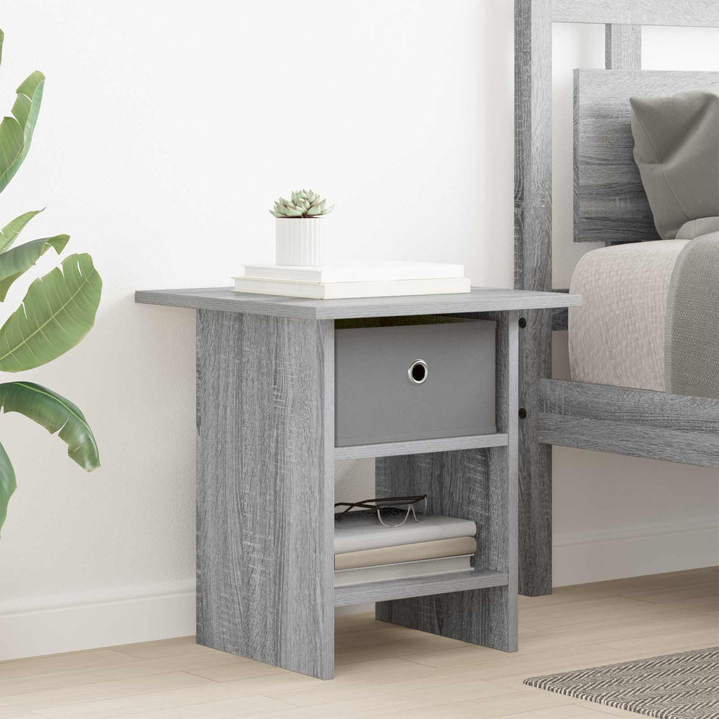 Comodino Grigio Sonoma 41 x 40 x 45 cm Legno multistrato