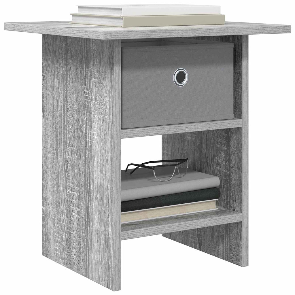 Comodino Grigio Sonoma 41 x 40 x 45 cm Legno multistrato